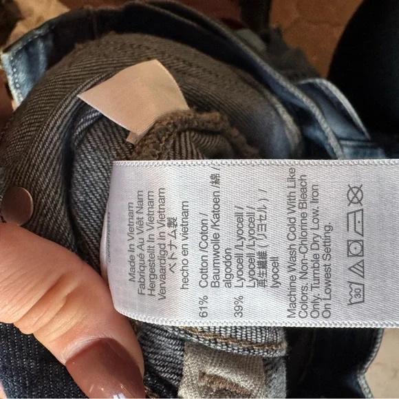 Madewell Wide Leg Utility Jeans Dark Wash High Rise Sustainable Denim 24 - Picture 8 of 8